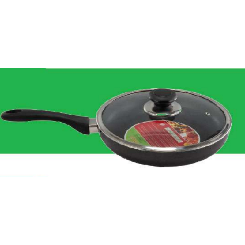 TPR NS Regular Fry Pan with Lid (Black) - 24 cm
