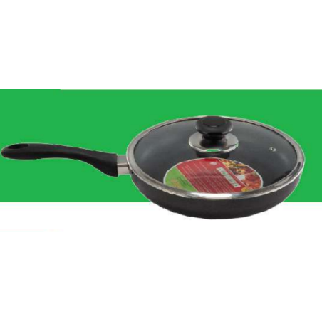 TPR NS Regular Fry Pan with Lid (Black) - 24 cm
