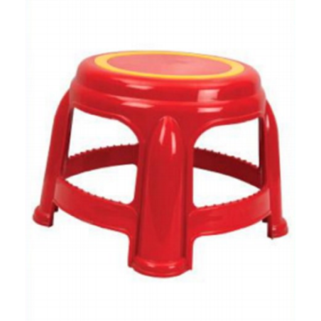 Round Stool Without Print Red -TEL