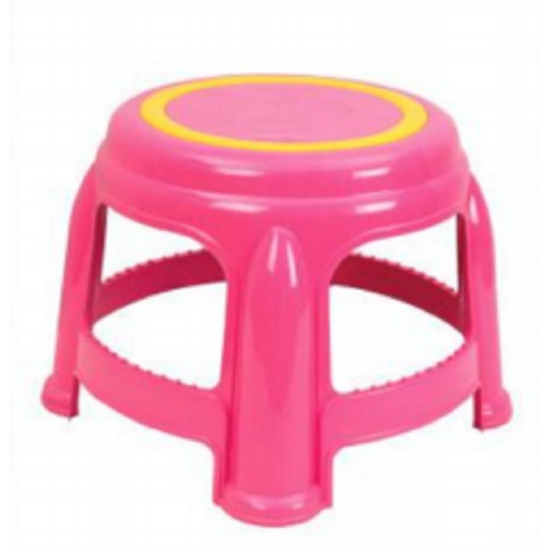 Round Stool Without Print Pink-TEL