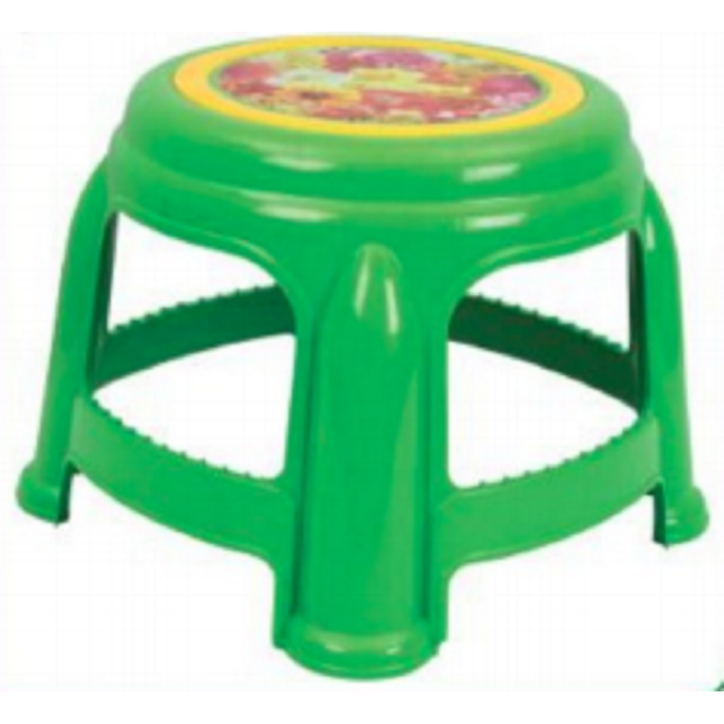 Round Stool Print Parrot Green- TEL