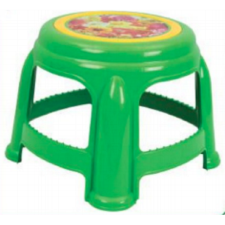 Round Stool Print Parrot Green- TEL