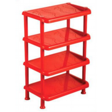 Premium Shoe Rack 4 Step Red-TEL