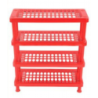 Shoe Rack- 4 Part Red TEL