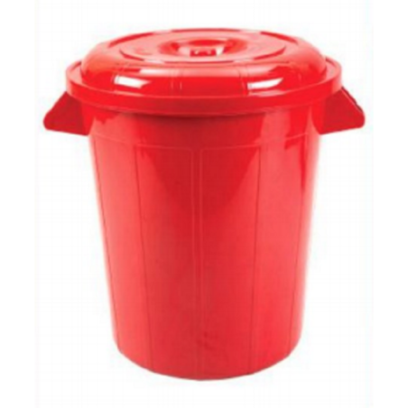 Drum Bucket 50L Red With Lid-TEL
