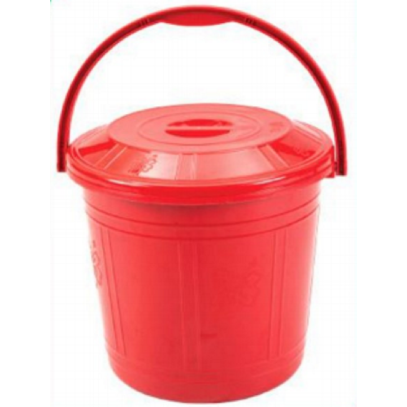 Classic Bucket 5L Red With Lid-TEL