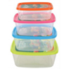 Rectangular Container 4 pcs Set Assorted-TEL