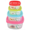 Fresh & Fair Container (4pcs Set) Assorted-TEL