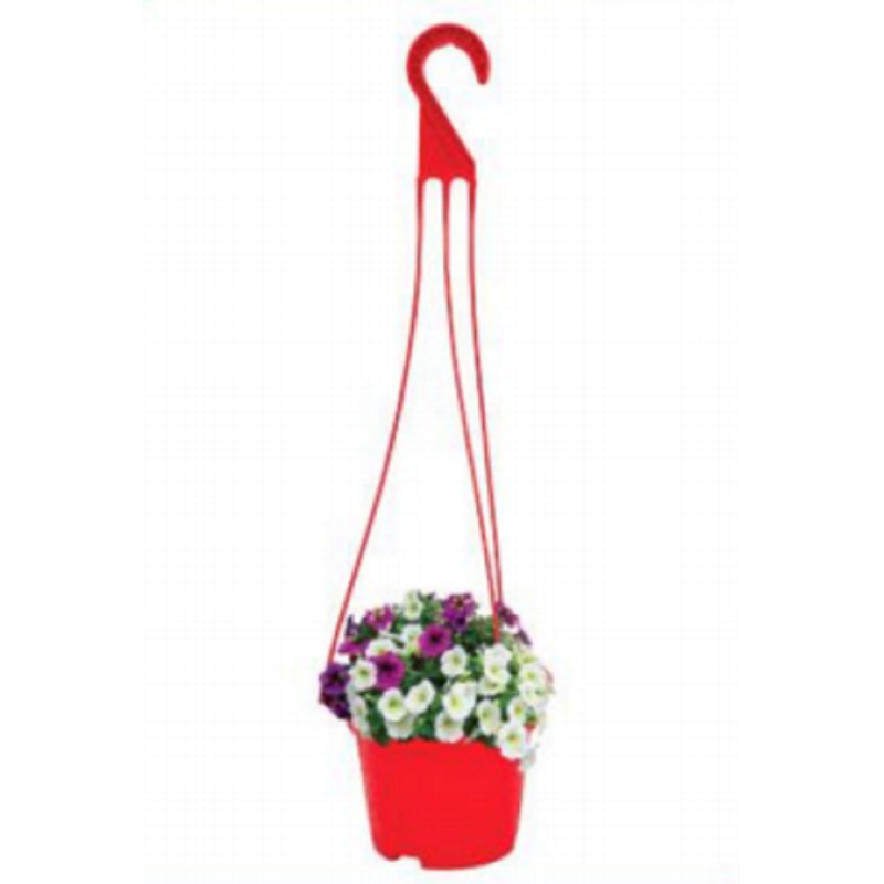 Hanging Flower Tub Small 6"-Red-TEL