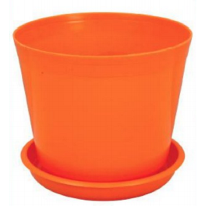 Flower Tub with Tray 8"-RW (19CM)-TEL