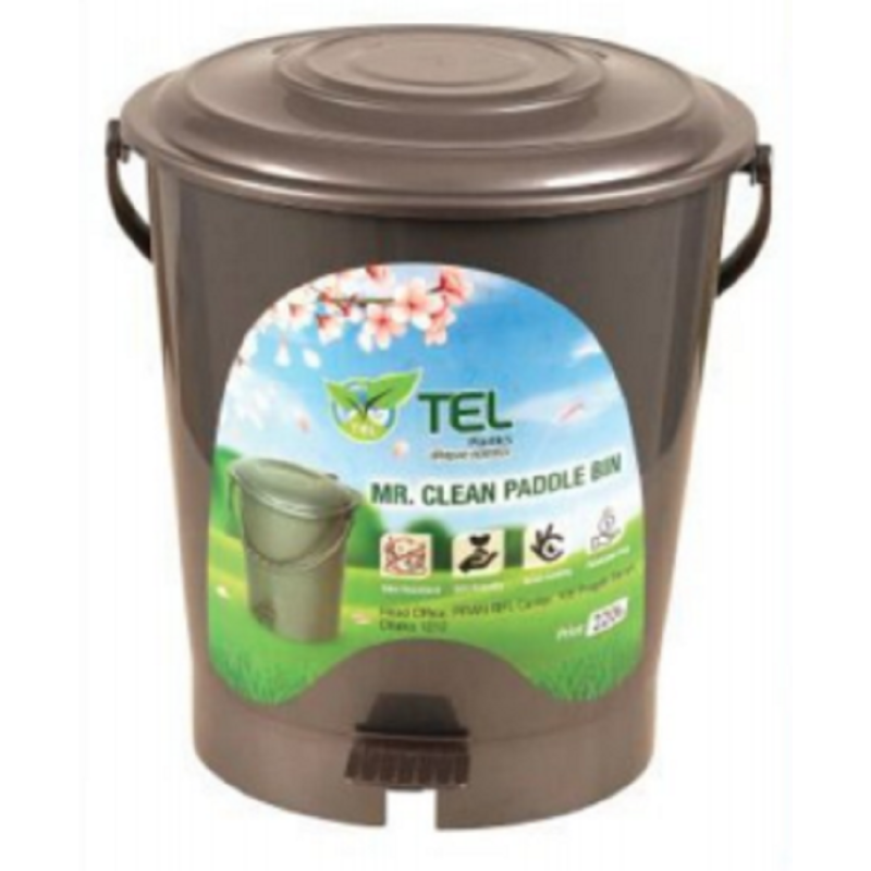 Mr. Clean Paddle Bin Silver -TEL