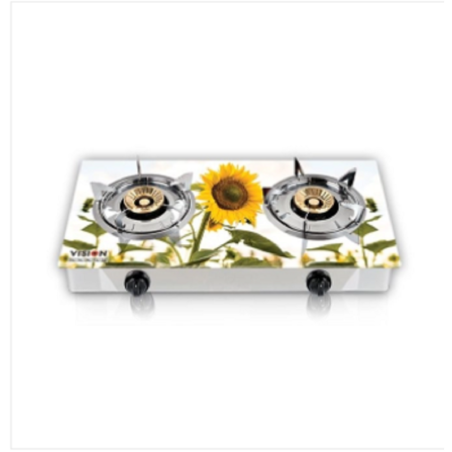 VISION NG Double Glass Gas Stove Sun Fl 3D