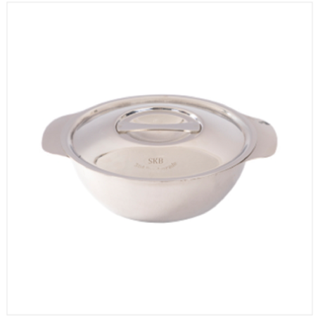 SS Soup Bowl With Lid 18cm