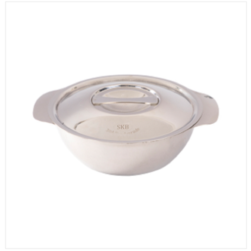 SS Soup Bowl With Lid 22cm