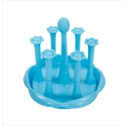 Flower Glass Stand Light Blue