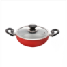 Topper Nonstick Glamour Deep Fry Pan With Lid (Red) 28 Cm