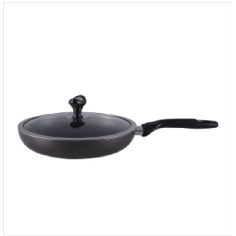 Topper Nonstick Glamour Fry Pan With Lid (Black) 28 Cm