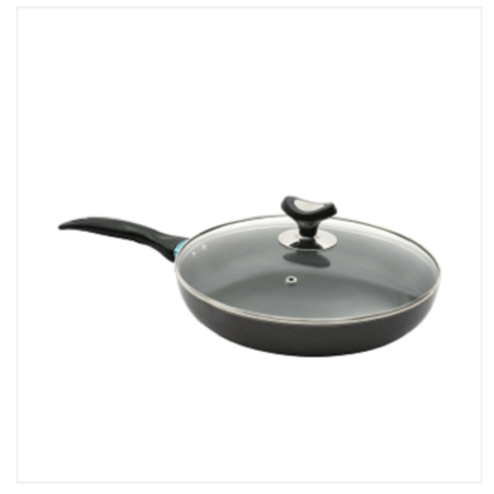 Topper Nonstick Fry Pan With Lid Black 22 Cm