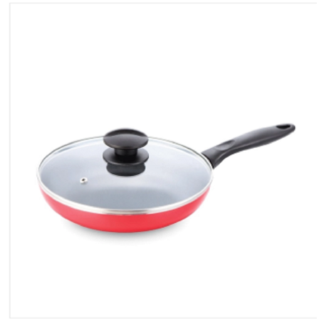 Topper Nonstick Fry Pan With Lid Black 26 Cm