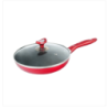 Topper Nonstick Elegant Fry Pan With Lid Red 26 Cm