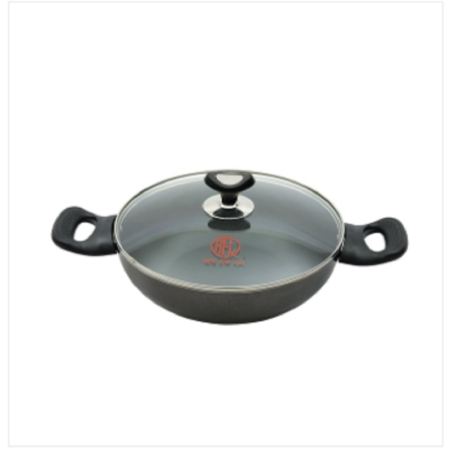 Topper Nonstick Glamour Fry Pan With Lid Ash 22 Cm