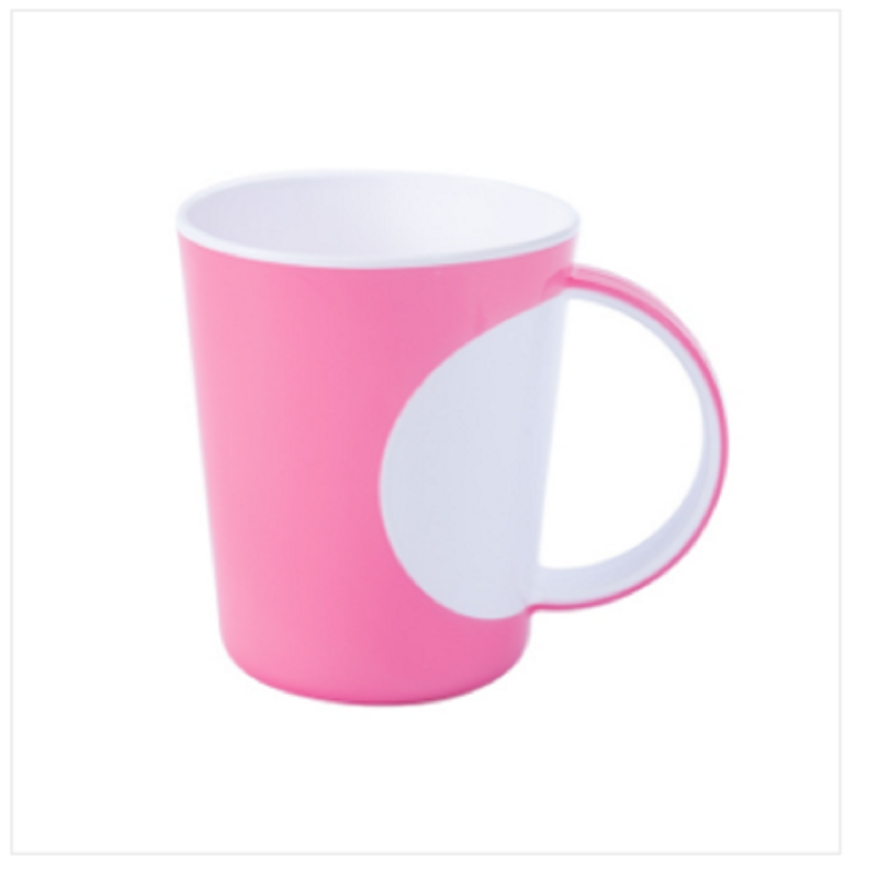 Two Color Tea Mug White & Tr.Pink