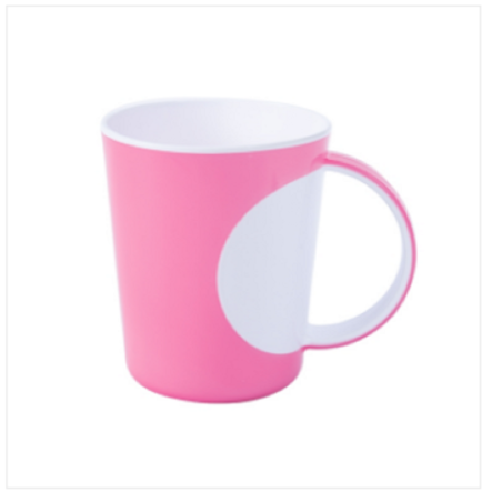 Two Color Tea Mug White & Tr.Pink