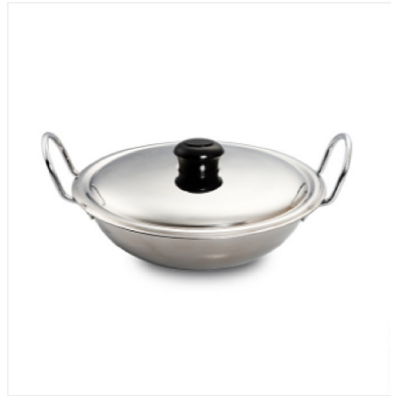 Premium Bright SS Fancy Korai With Lid 2