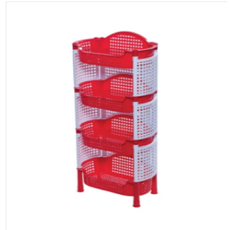 Style Fence Rack 4 Step Red & White