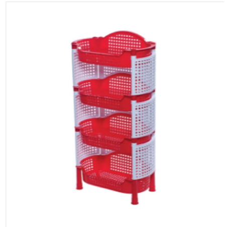 Style Fence Rack 4 Step Red & White