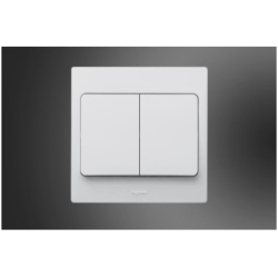 2 Gang 1 Way Switch Mallia white (281002)