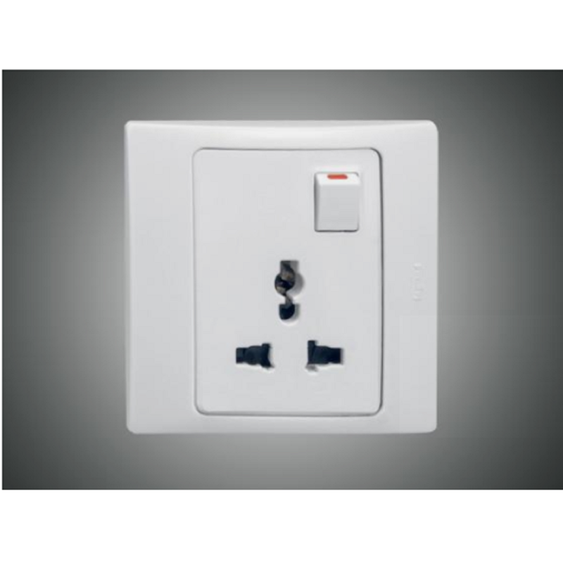 Multi Socket+Switch (Malla White)(281120)