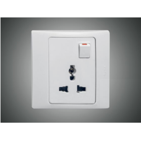 Multi Socket+Switch (Malla White)(281120)