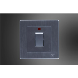 20A DP Switch with Red LED Silver (281261)