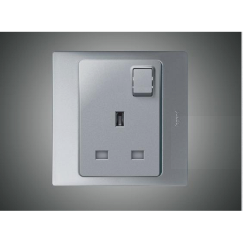 13A Socket + Switch - Double Silver (281313)