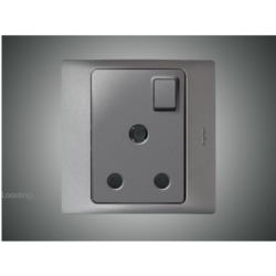 15A Socket + Swich Silver (281328)