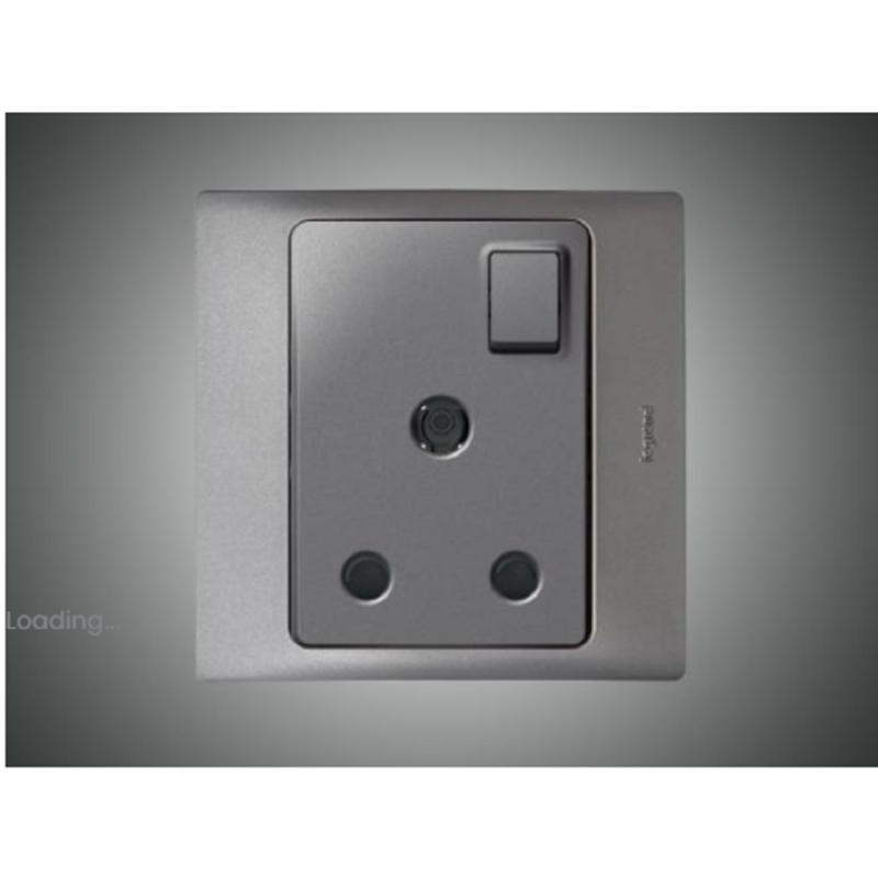 15A Socket + Swich Silver (281328)