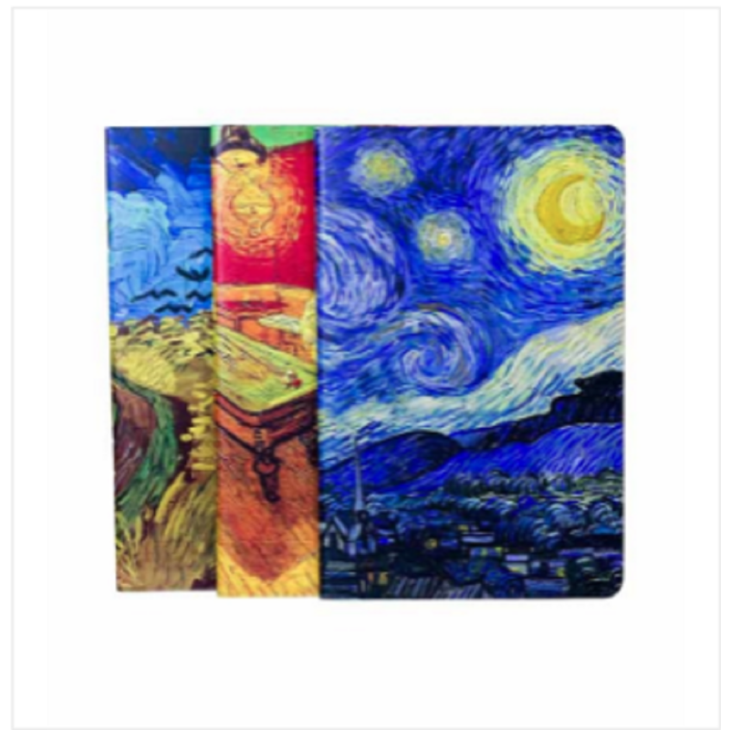 Van Gogh Series Starry Night/ Night Café & Wheatfield With Crows Notebook 3 Pack
