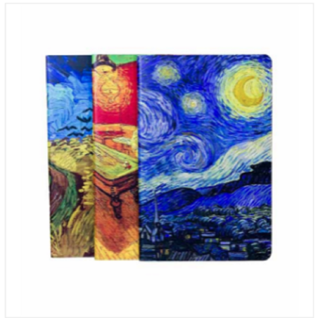 Van Gogh Series Starry Night/ Night Café & Wheatfield With Crows Notebook 3 Pack