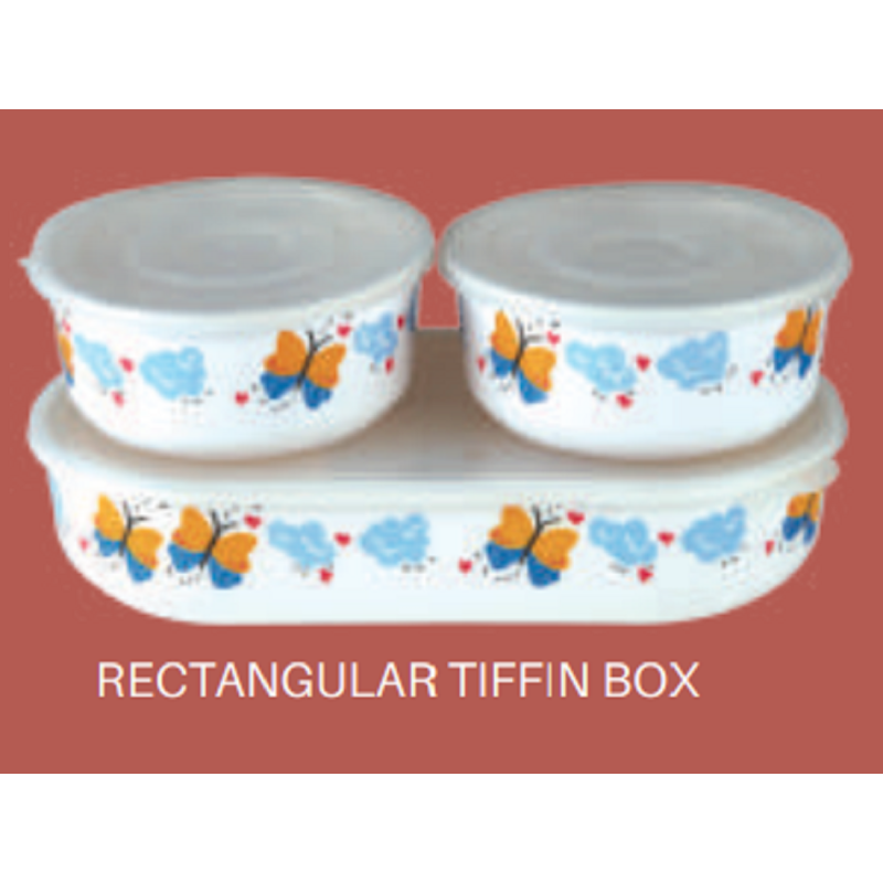 8" Rectangular Tiffin Box With Lid Brand : Italiano