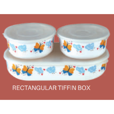 8" Rectangular Tiffin Box With Lid Brand : Italiano