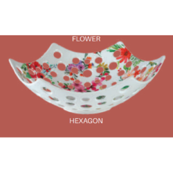 Hexagon Fruit Basket with Hole-Small-Assorted  Brand :...