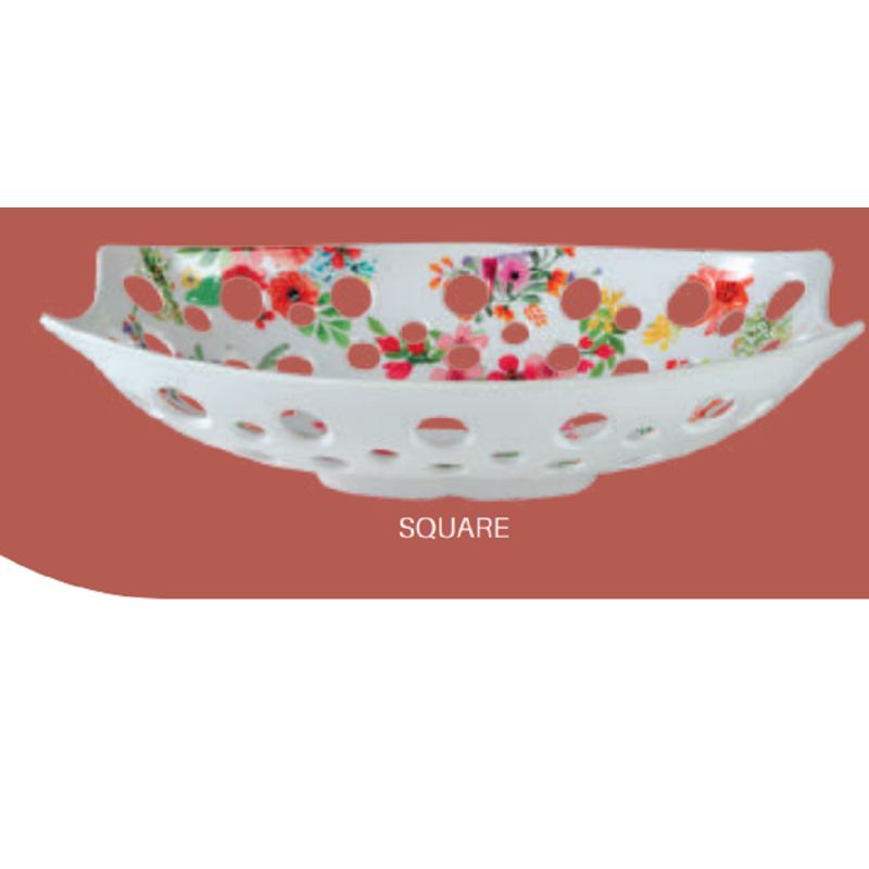 Square Fruit Basket with Hole- Small brand Italiano