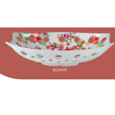 Square Fruit Basket with Hole- Small brand Italiano