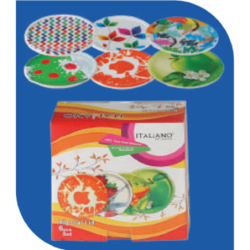 Big Flat Lid 6 pcs Set- Assorted Design Brand: Italiano