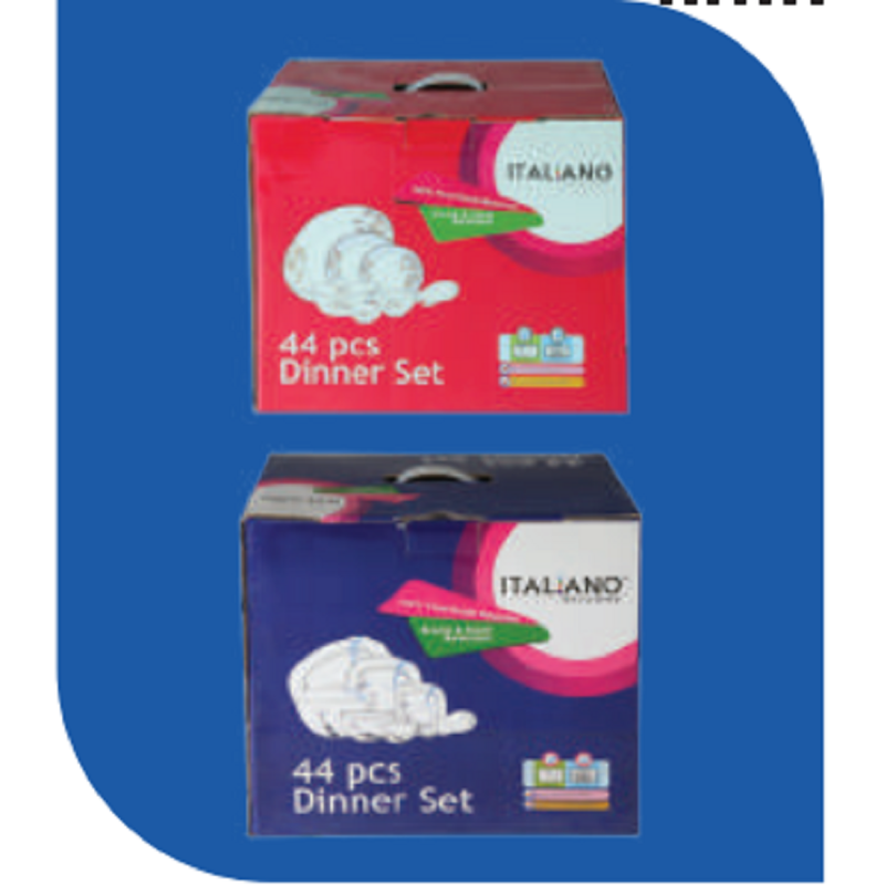 Dinner Set Square 44 pcs -Blue Ray Brand: Italiano