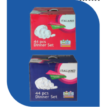 Dinner Set Round 44 pcs -Rainbow Brand: Italiano
