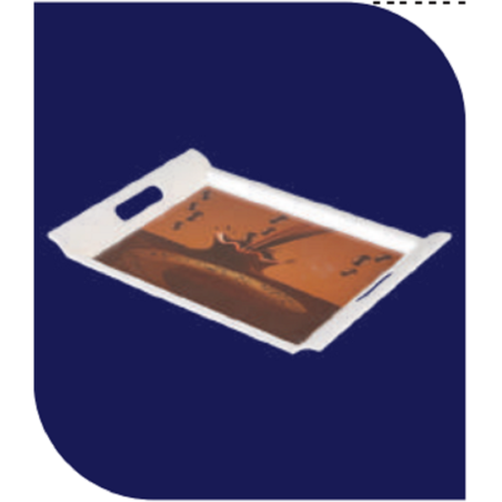 Coffee Splash 12.6" Rtg Handle Tray Brand: Italiano
