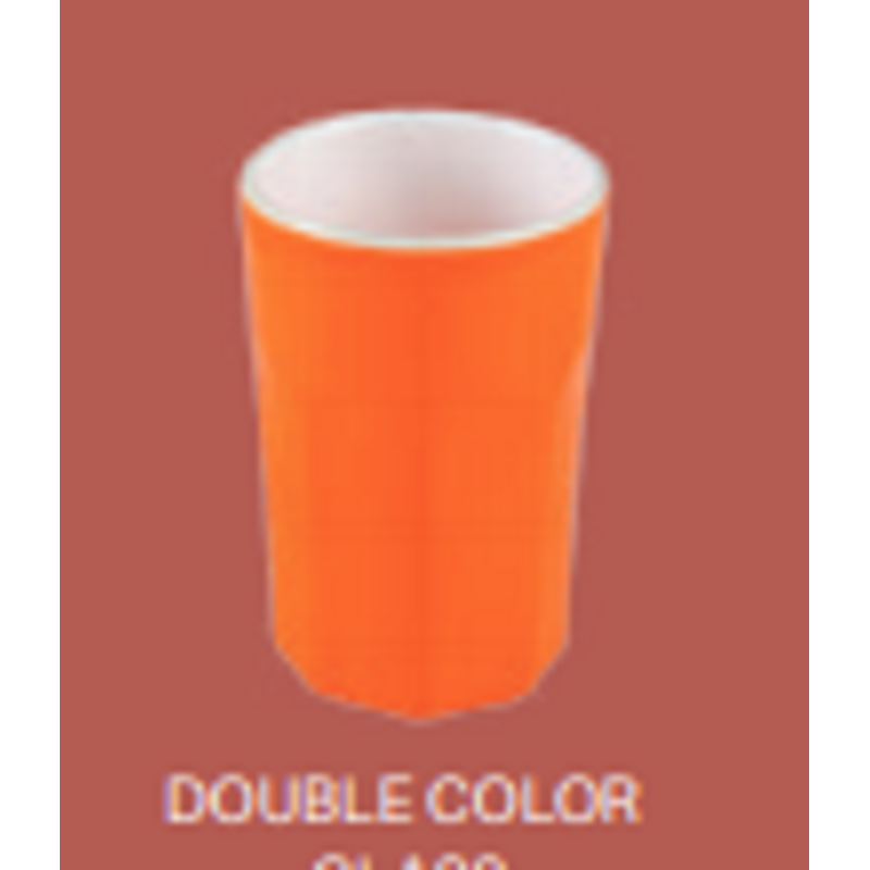 2.5" Double Color Glass (Orange-white)   Brand: Italiano