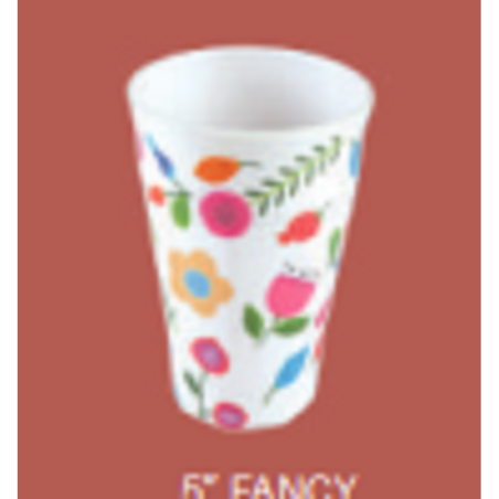 5" Fancy Glass-Flowers  Brand: Italiano